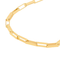 14Kt Yellow Gold Fancy Long Link Box Chain Bracelet