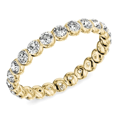 My Caroline 14Kt Yellow Gold Eternity Ring With .60cttw Natural Diamonds