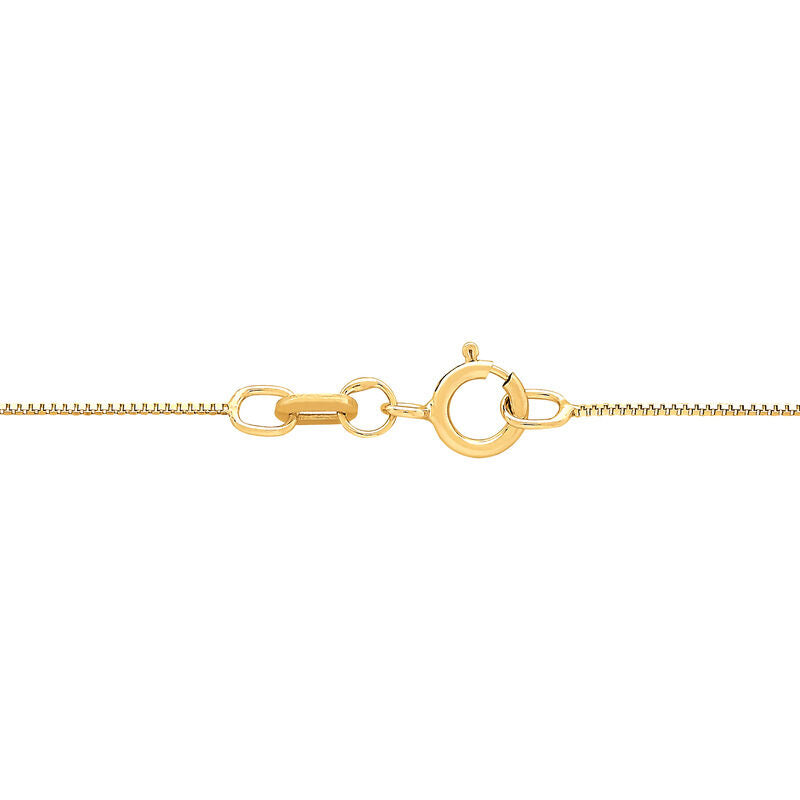 14Kt Yellow Gold 0.55mm 18" Solid Box Chain Necklace