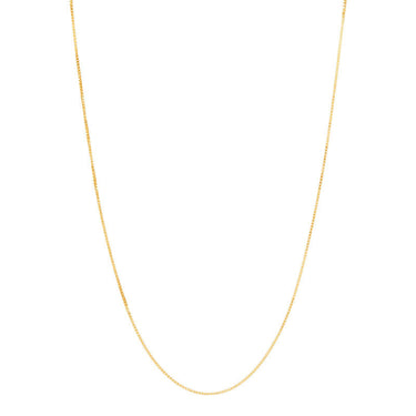14Kt Yellow Gold 0.76mm 18" Solid Box Chain Necklace