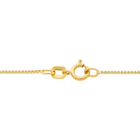 14Kt Yellow Gold 0.76mm 18" Solid Box Chain Necklace