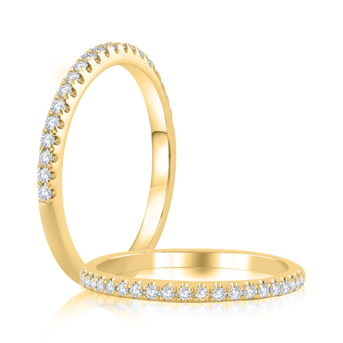 14Kt Yellow Gold Galaxy Band With .16cttw Natural Diamonds