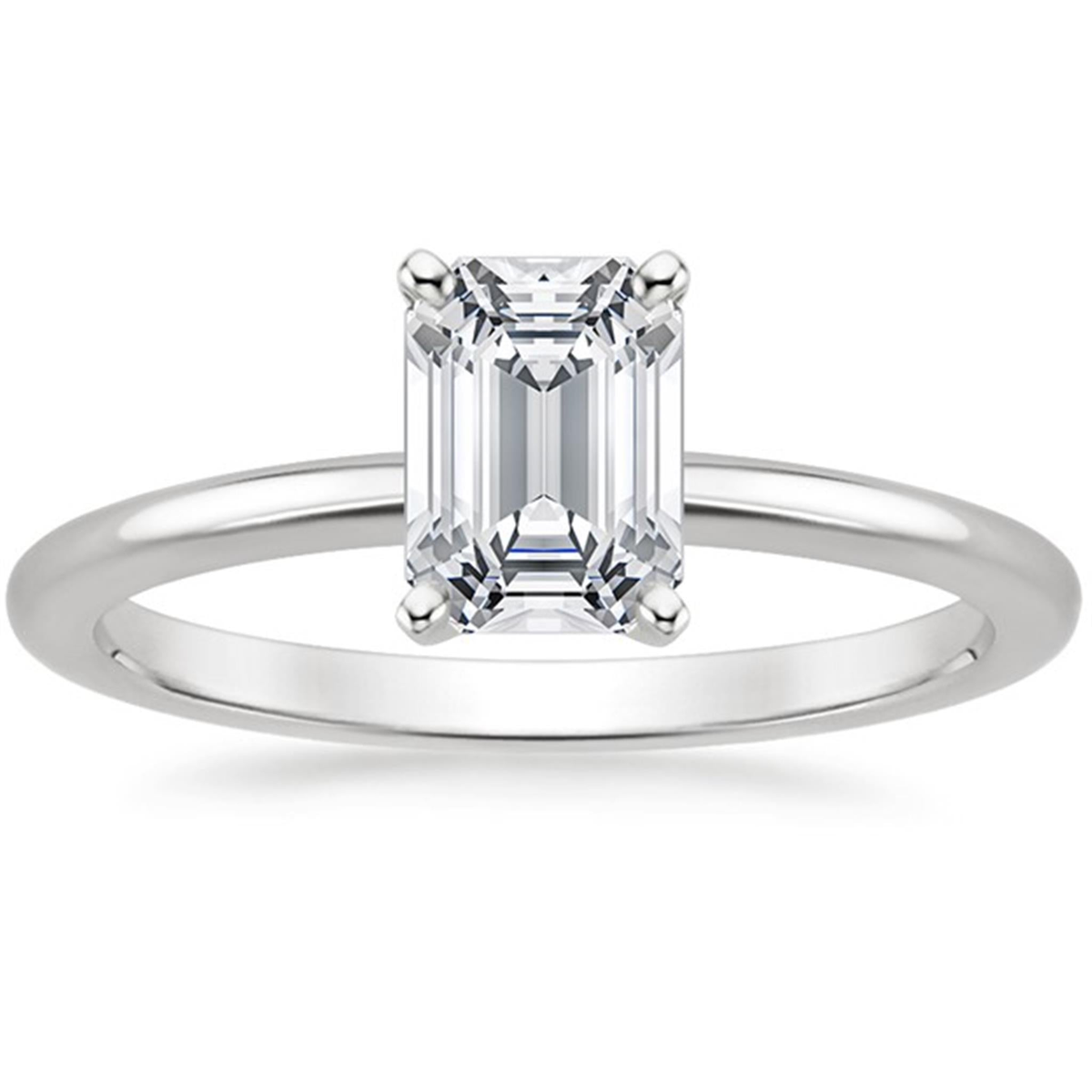 14Kt White Gold Solitaire Solitaire Ring With 0.35ct Natural Center Diamond