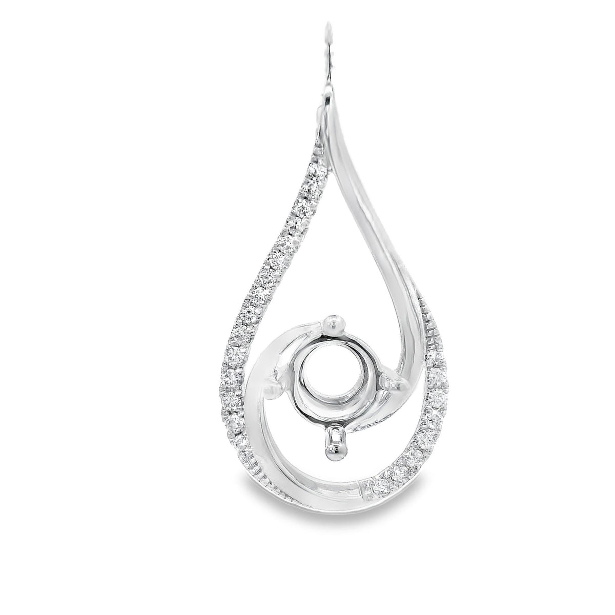 18Kt White Gold Diamond Pendant Mounting