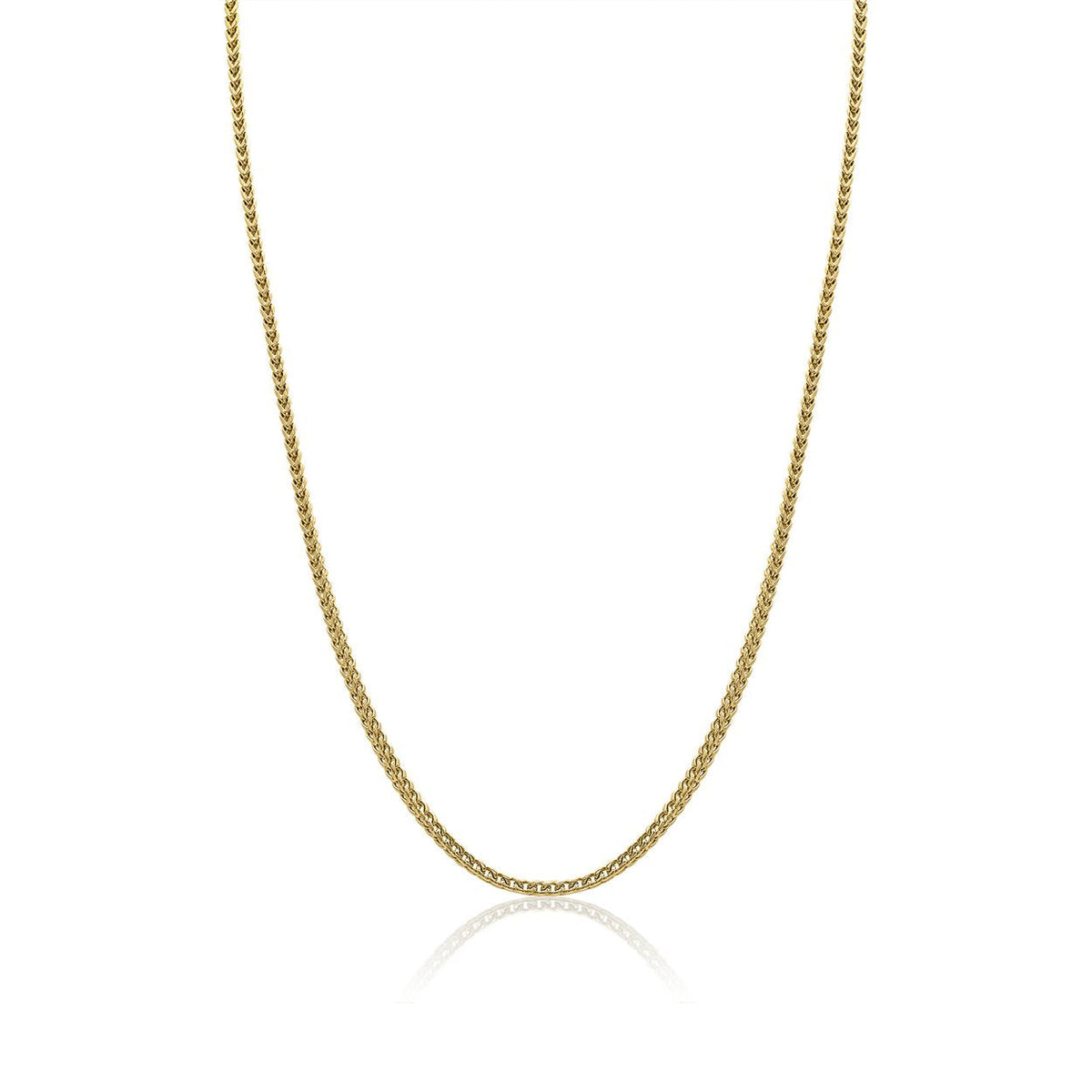 Italgem Steel 24" 3.5mm Round Box Chain in Gold Overlay