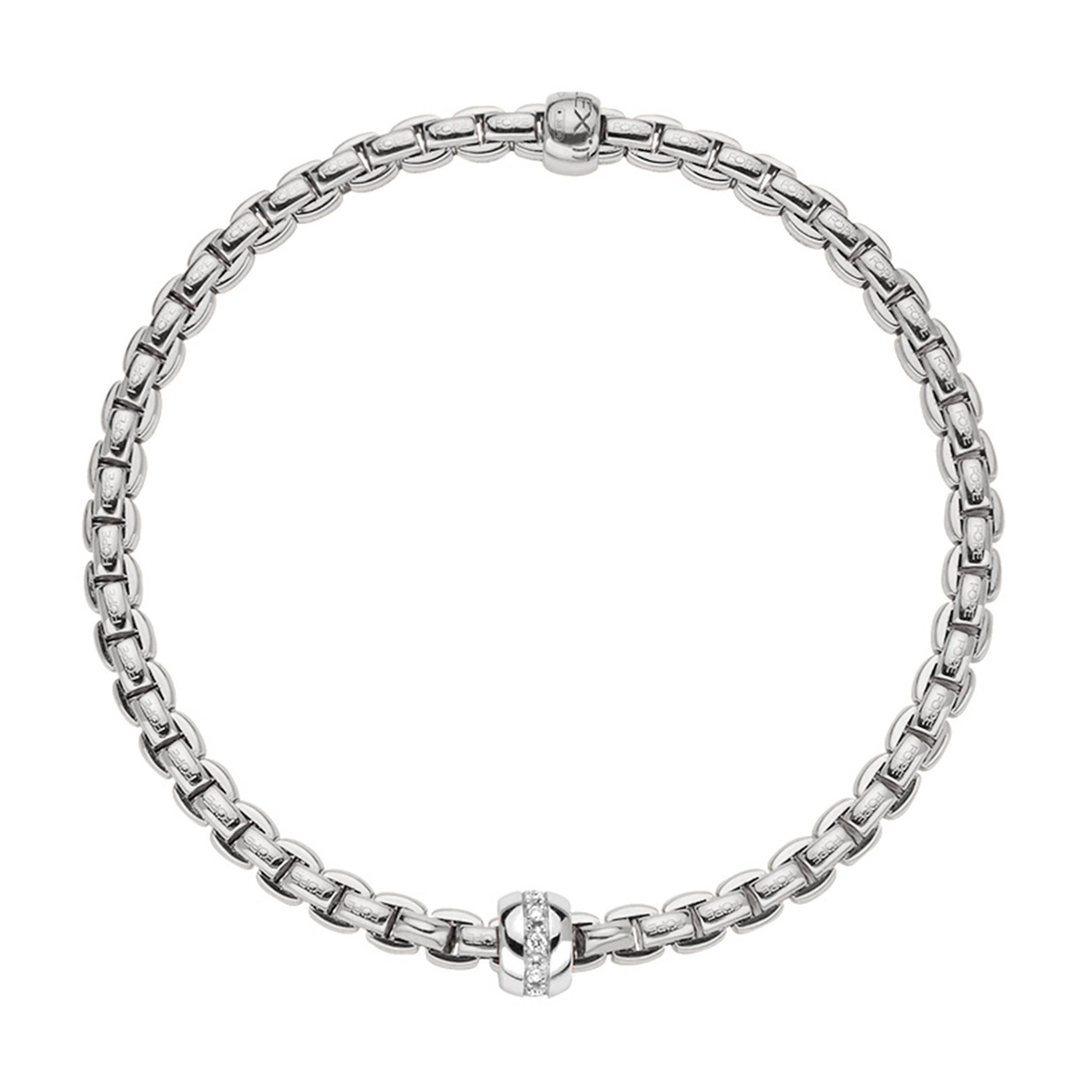 FOPE 18K White Italian Gold EKA Flex-It Bracelet