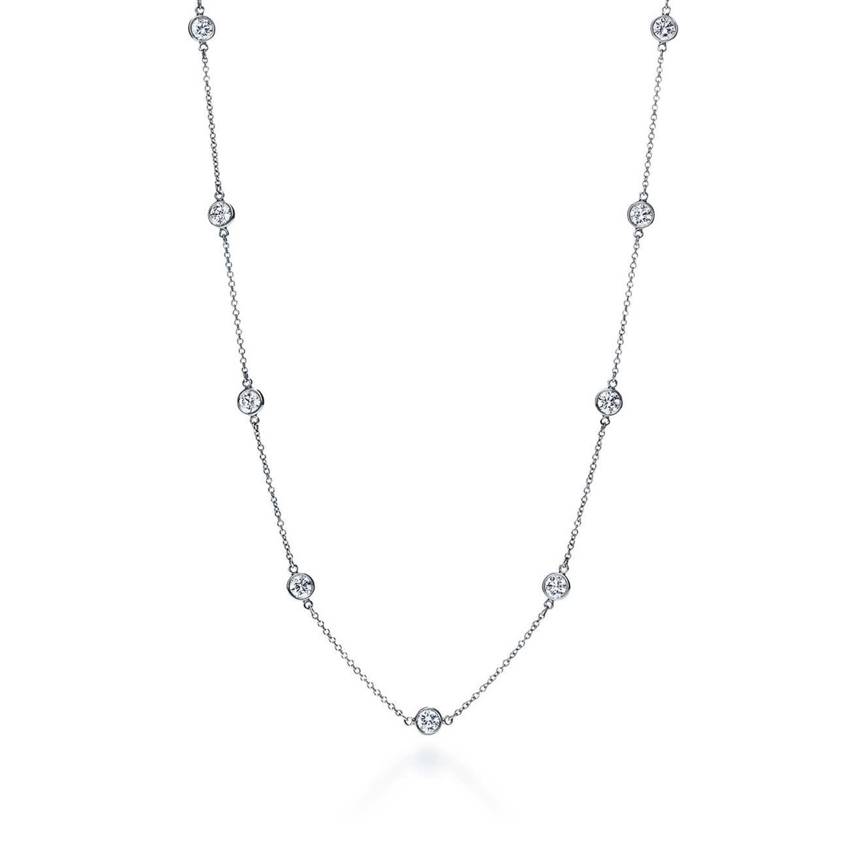 14Kt White Gold Classic Necklace With 2.00cttw Lab-Grown Diamonds