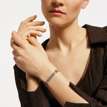 John Hardy Sterling Silver & 14Kt Yellow Gold Bar 6mm Icon Link Bracelet