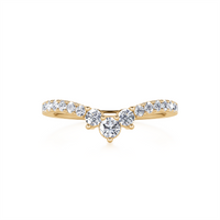 14K Yellow Gold Tiara Band with .30cttw  Natural Diamonds