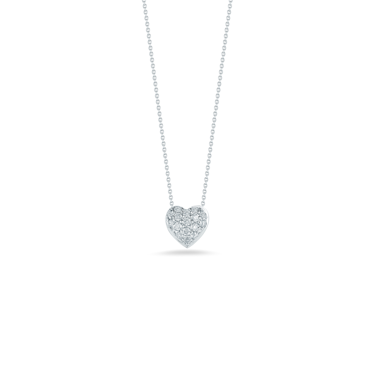 Roberto Coin 18Kt White Gold Tiny Treasures Puffed Heart Pendant