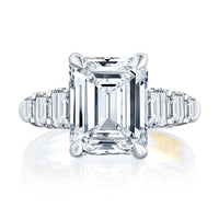 A. Jaffe Emerald-Cut Natural Diamond Engagement Ring