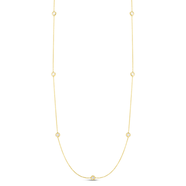 Roberto Coin 18Kt Yellow Gold Diamonds By The Inch Necklace