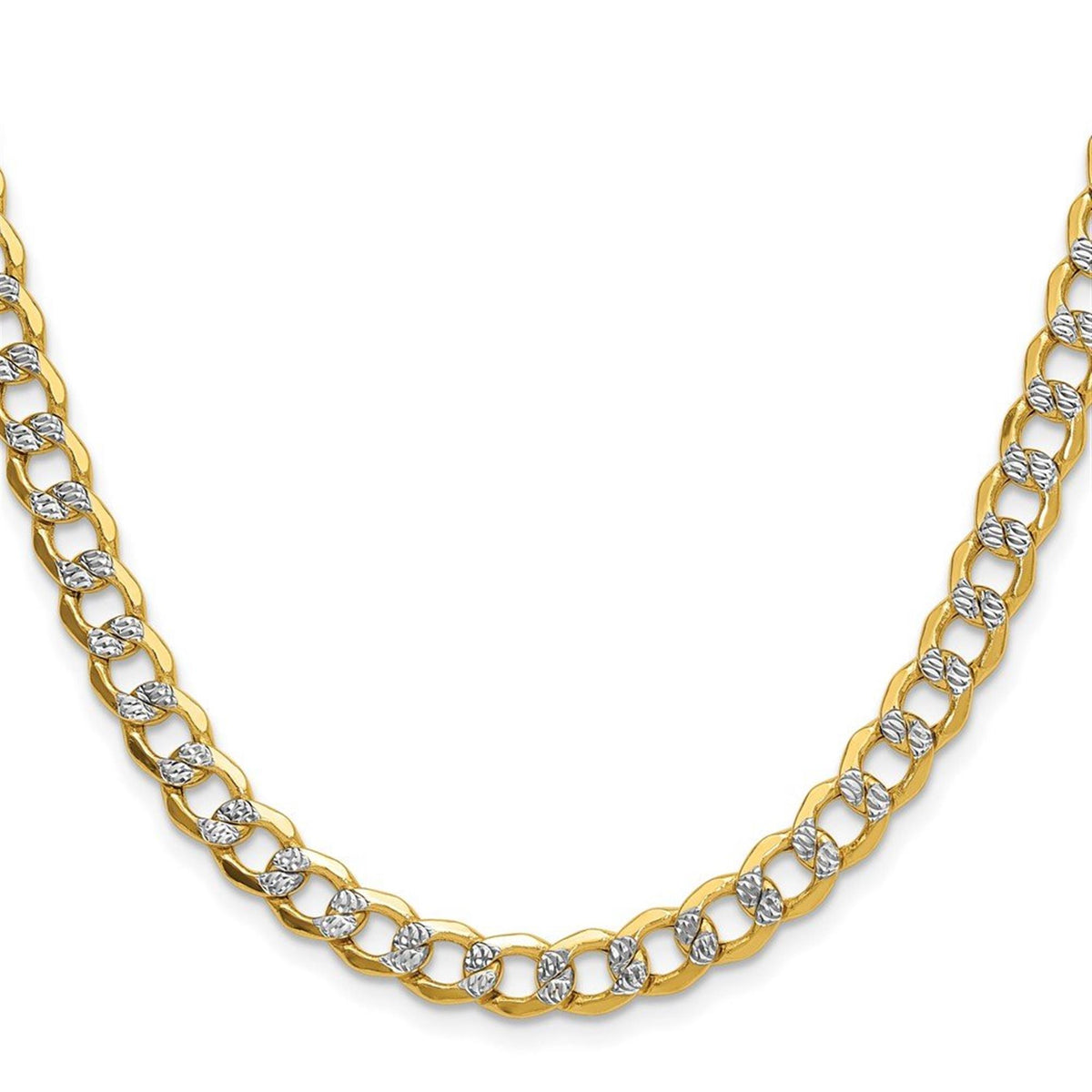 20" 14K Yellow Gold 7mm Curb Link Chain