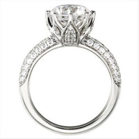 18Kt White Gold Mounting with 72=.58cttw Pave Set Diamonds