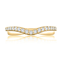 A.Jaffe Curved 0.25cttw Diamond Anniversary Band in 14Kt Yellow Gold (0.25ctw)