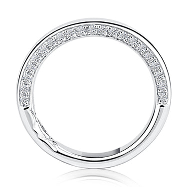 A.Jaffe Shared Prong Bright Polished Wedding Band