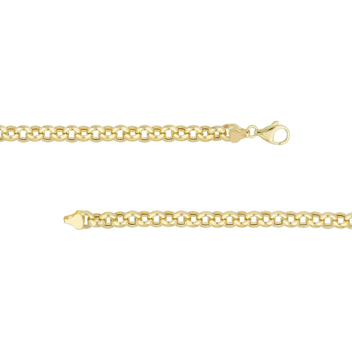 24" 14K Yellow Gold 8mm Rolo Chain