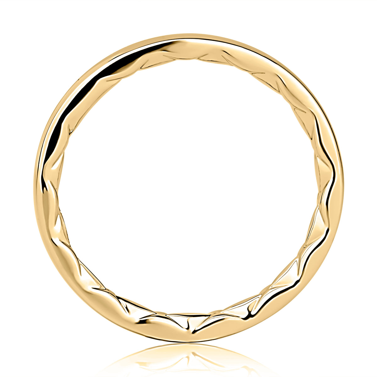 A.Jaffe Polished Wedding Band in 14K Yellow Gold