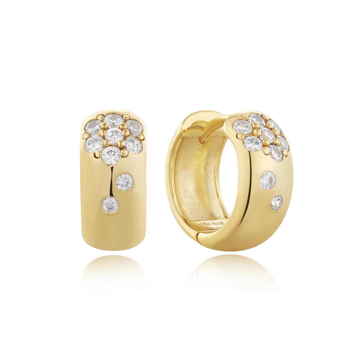 Ania Haie Gold Sparkle Huggie Hoop Earrings