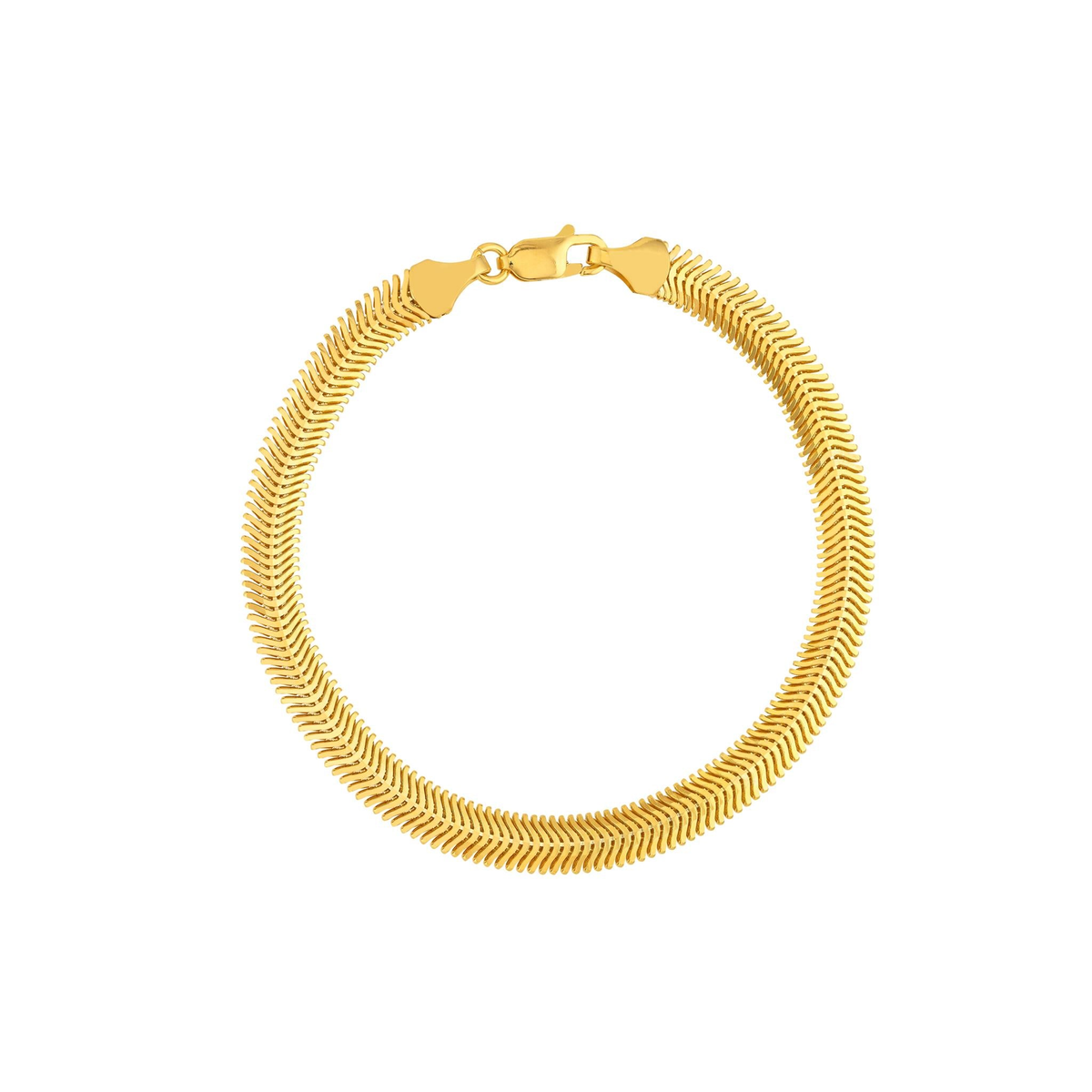 14K Yellow Gold Snake Chain Bracelet with Lobster Clasp