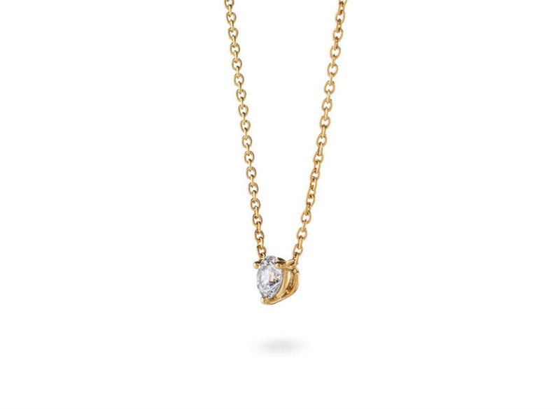 14Kt Yellow Gold Solitaire Pendant With 1.00cttw Lab-Grown Diamonds