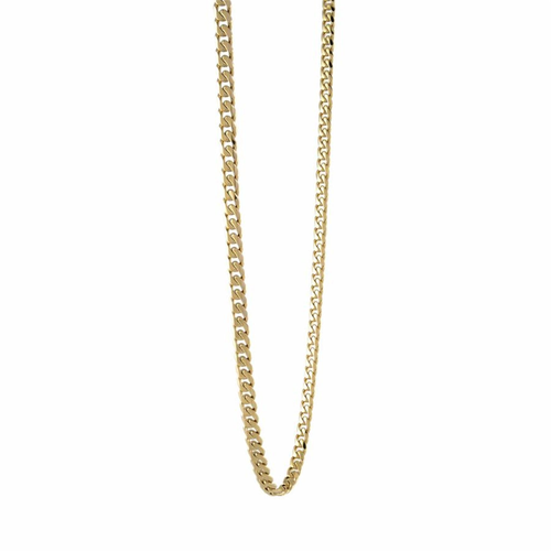 Italgem Stainless Steel Gold IP Plated Curb Link Chain Necklace