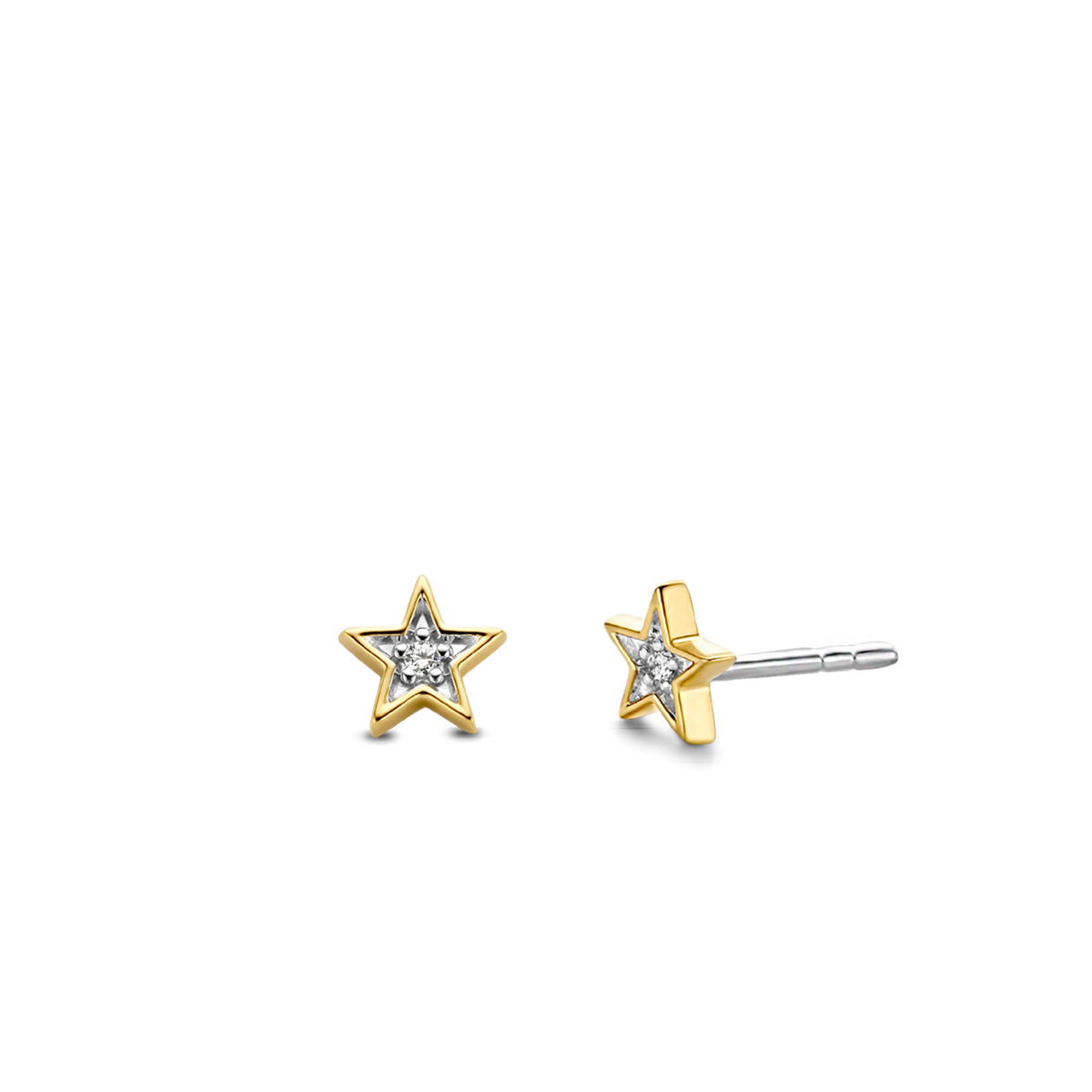 Gold Overlay Yellow Gold Classic Stud Earrings