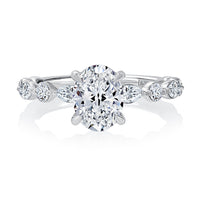 A. Jaffe Oval Diamond Vanessa Engagement Ring in 14K White Gold