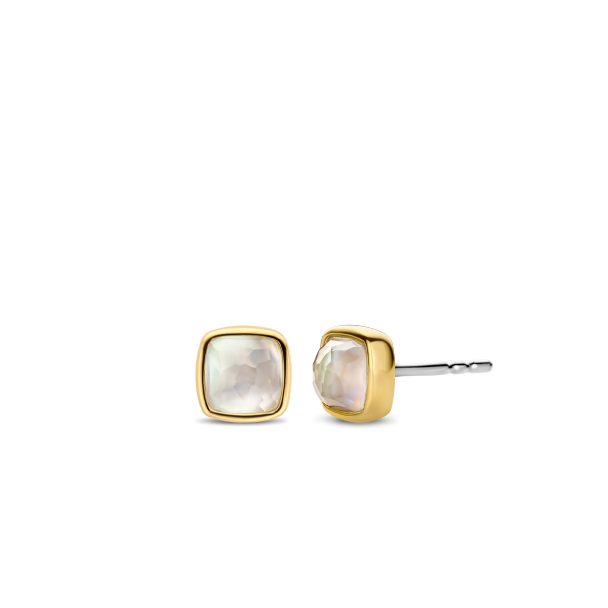 Gold Overlay Yellow Gold Classic Stud Earrings