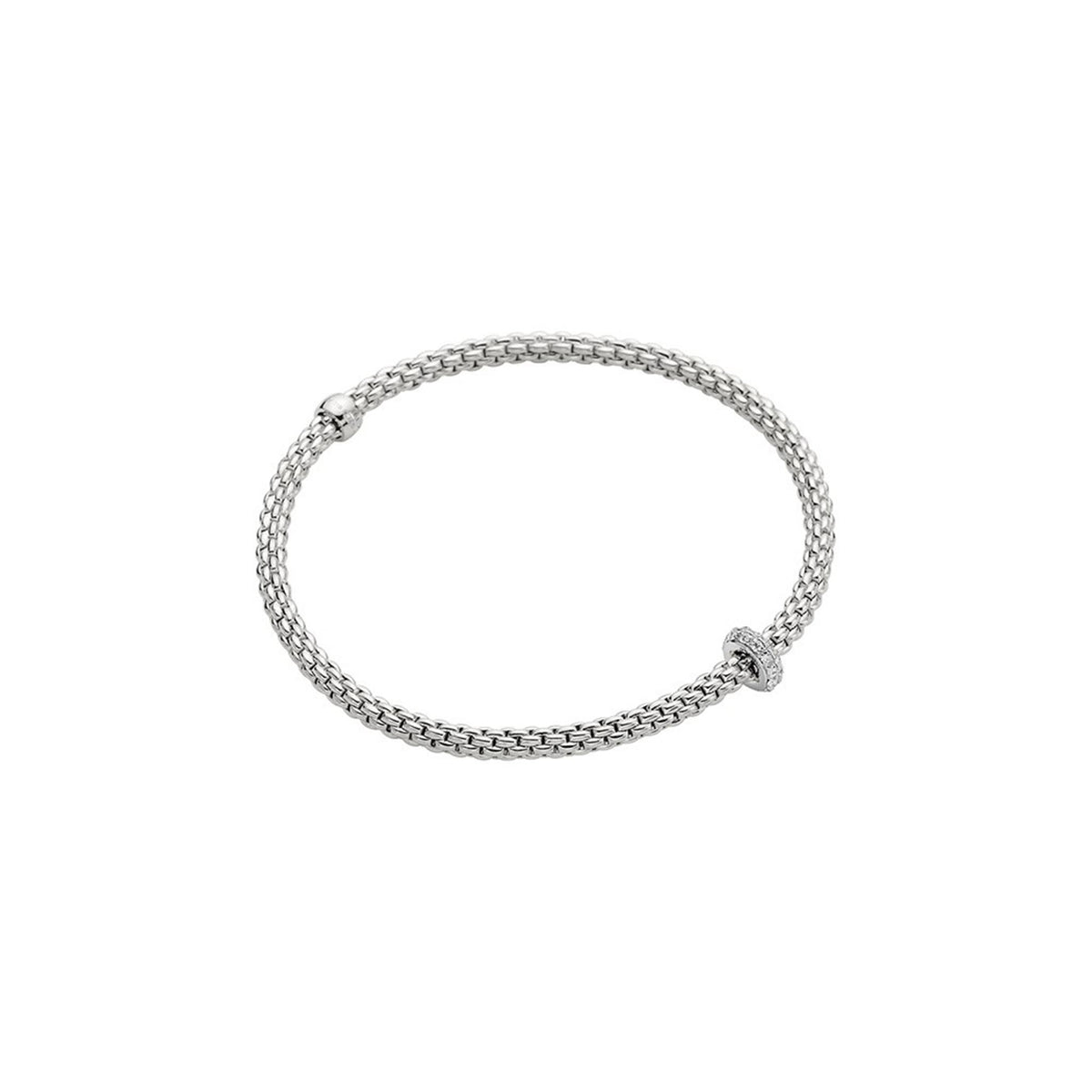 18Kt White Gold FOPE Prima Flex-It Link Bracelet