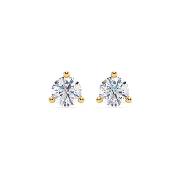 14Kt Yellow Gold Martini Stud Earrings With 1.20Cttw Round Diamond (K Color - SI2 Clarity)
