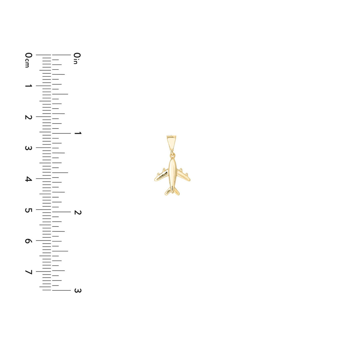 14Kt Yellow Gold Airplane Pendant