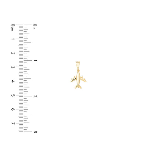 14Kt Yellow Gold Airplane Pendant