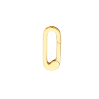 14Kt Yellow Gold Diamond Paper Clip Push Lock