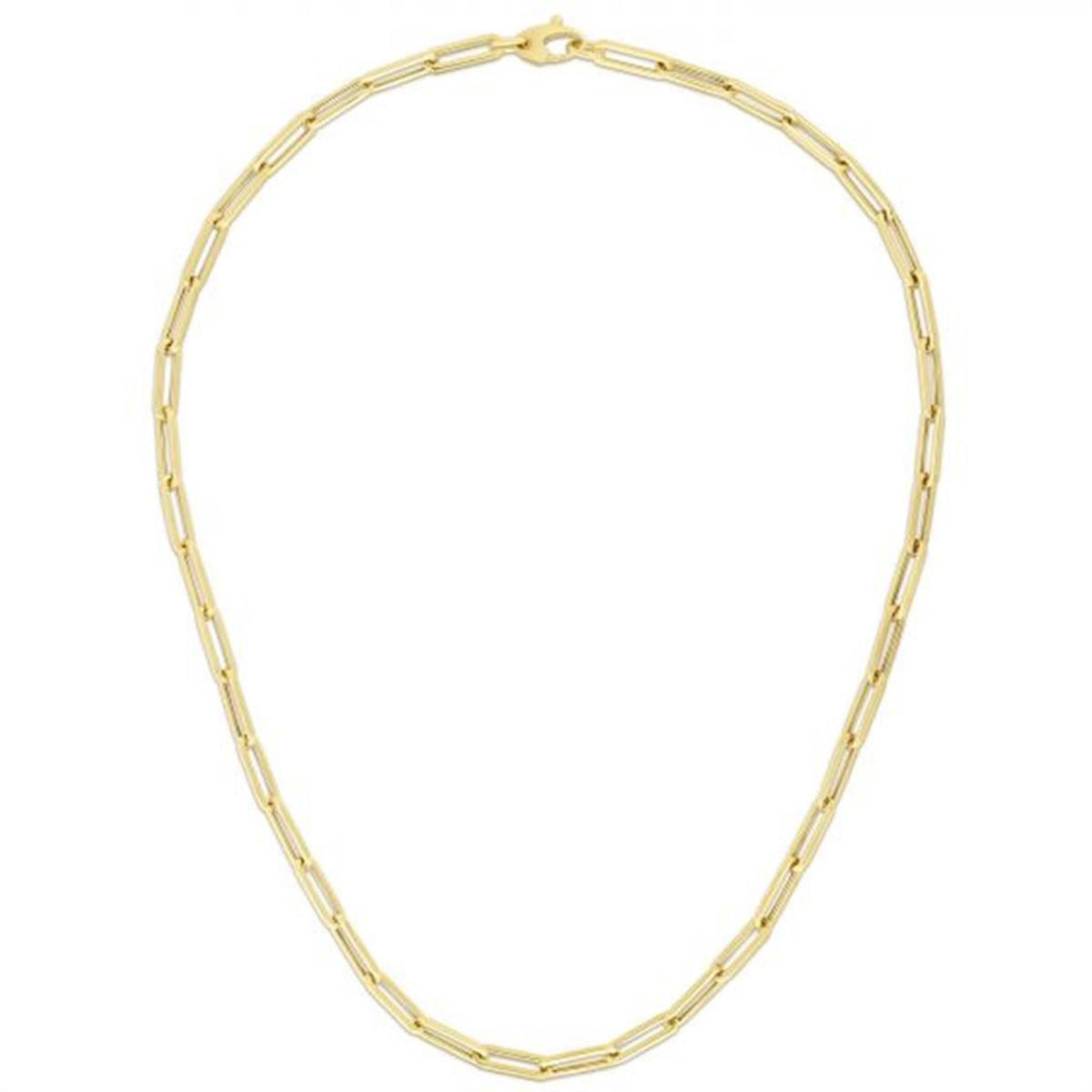 20" 14Kt Yellow Gold 4.2mm Paperclip Chain