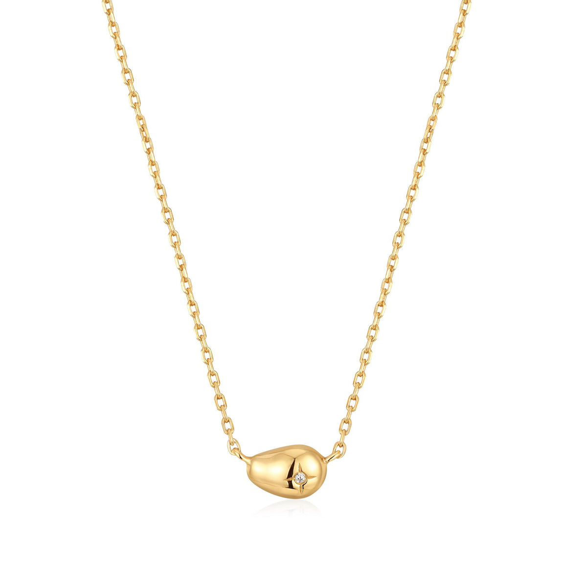 Ania Haie Gold Pebble Sparkle Pendant