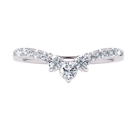 14Kt White Gold Tiara Band with .31cttw Round Natural Diamonds