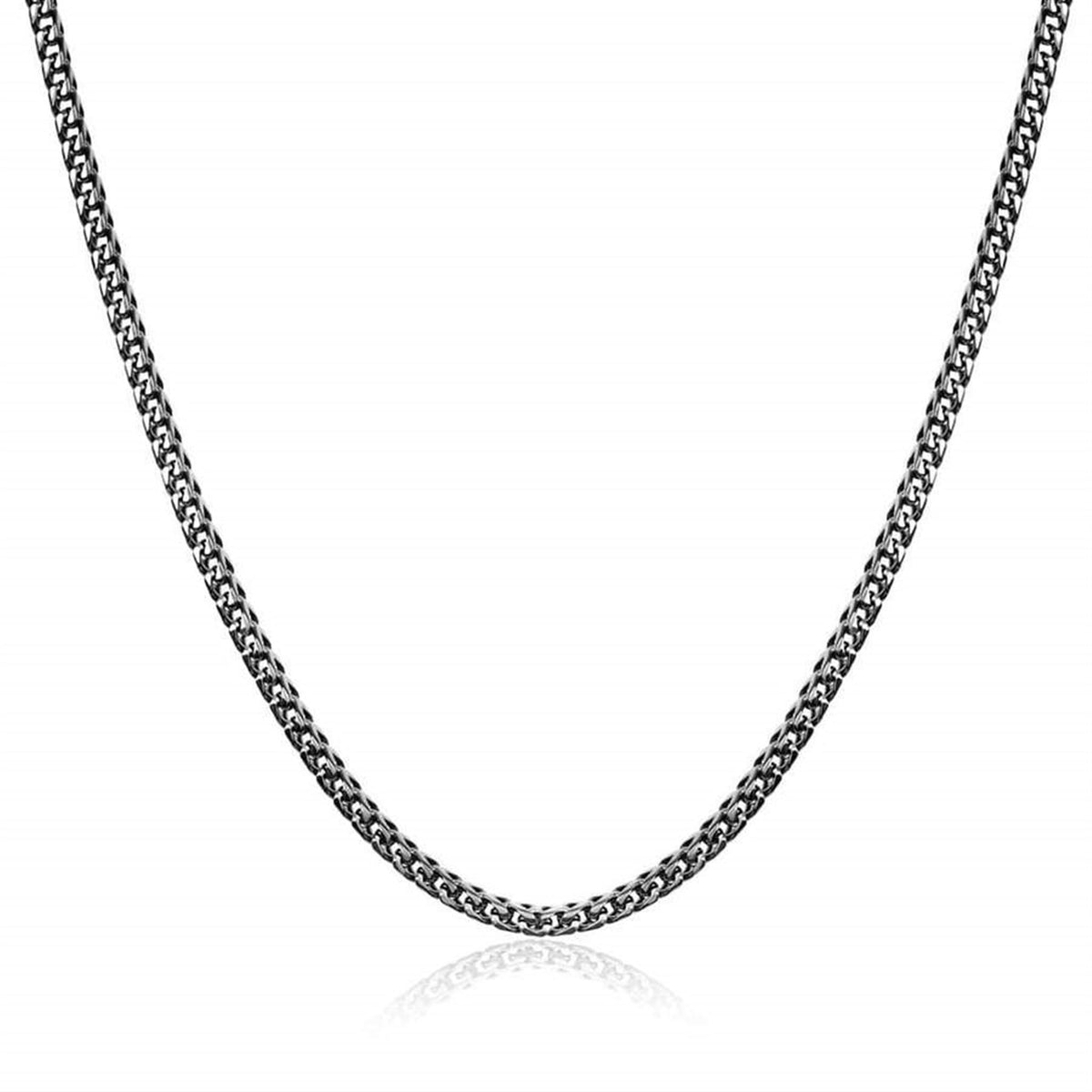 Italgem Gun Metal Franco Chain