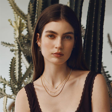 Ania Haie 14Kt Gold Plated Sterling Silver Droplet Station Necklace