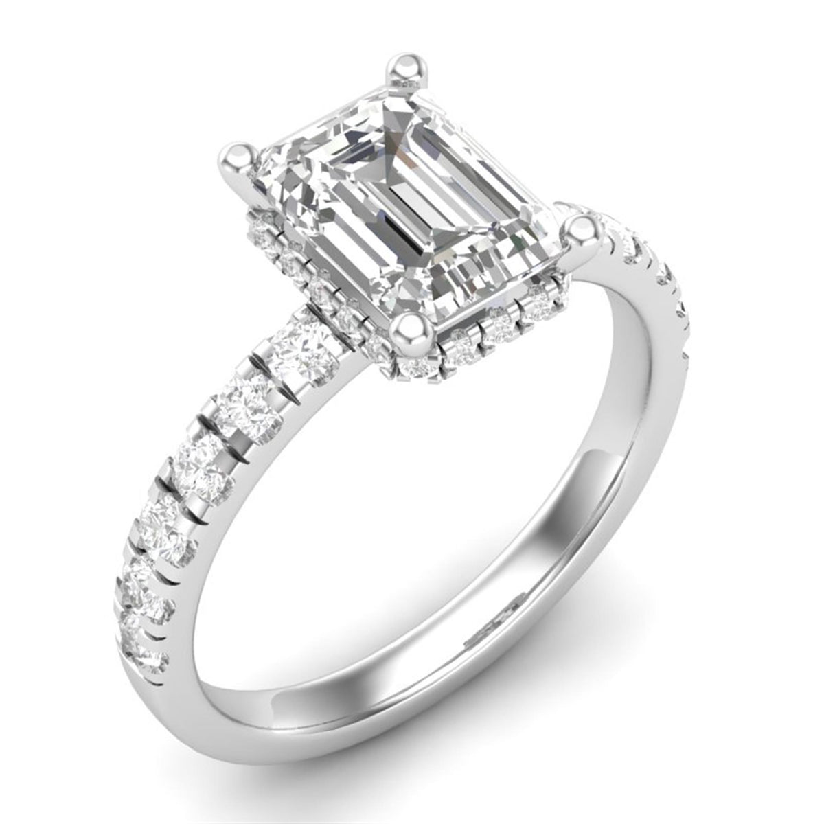 14Kt White Gold Classic Prong Engagement Ring With 1.63ct Natural Center Diamond