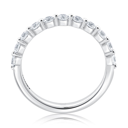 A.Jaffe Shared Prong 0.55cttw Diamond Anniversary Band in 14K White Gold