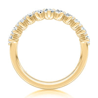 A.Jaffe Contour 0.72cttw Diamond Anniversary Band in 14Kt Yellow Gold
