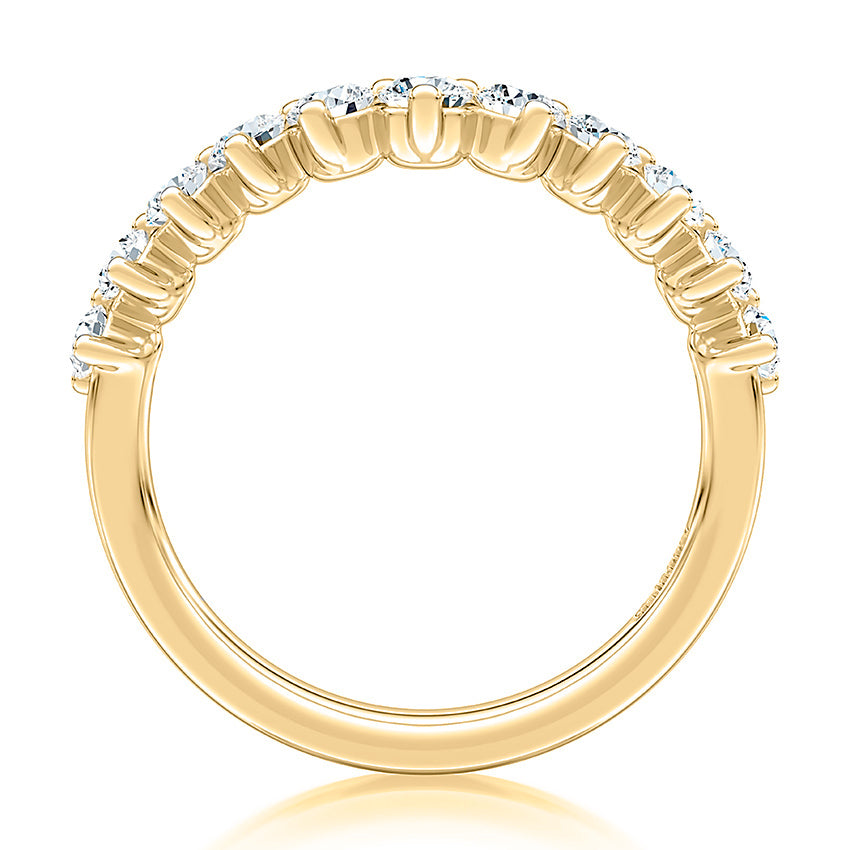 A.Jaffe Contour 0.72cttw Diamond Anniversary Band in 14Kt Yellow Gold