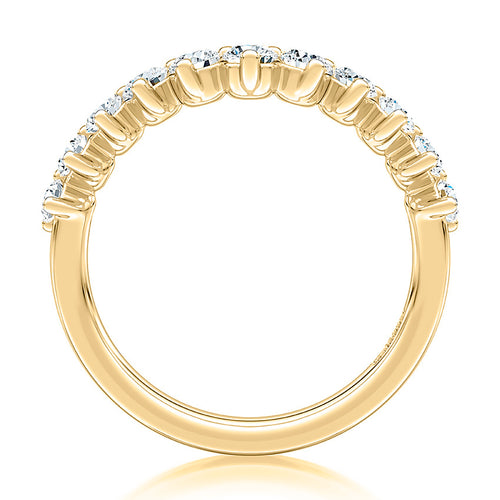 A.Jaffe Contour 0.72cttw Diamond Anniversary Band in 14Kt Yellow Gold