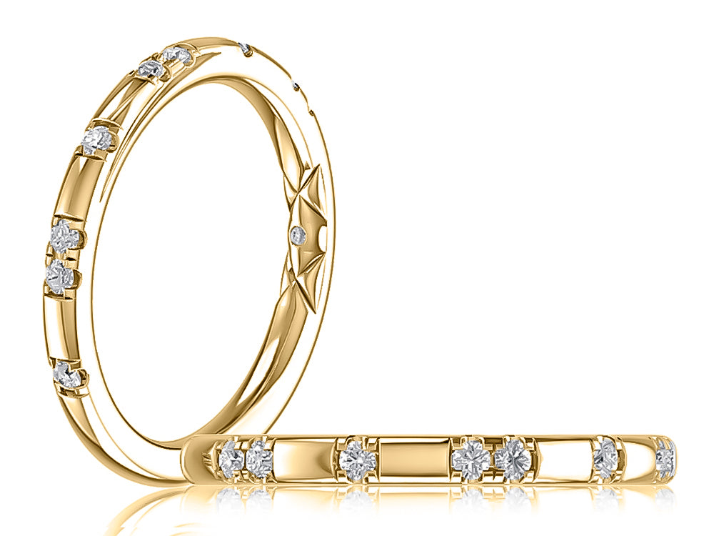 A.Jaffe 14Kt Yellow Gold Sparkle 0.16cttw Diamond Anniversary Band