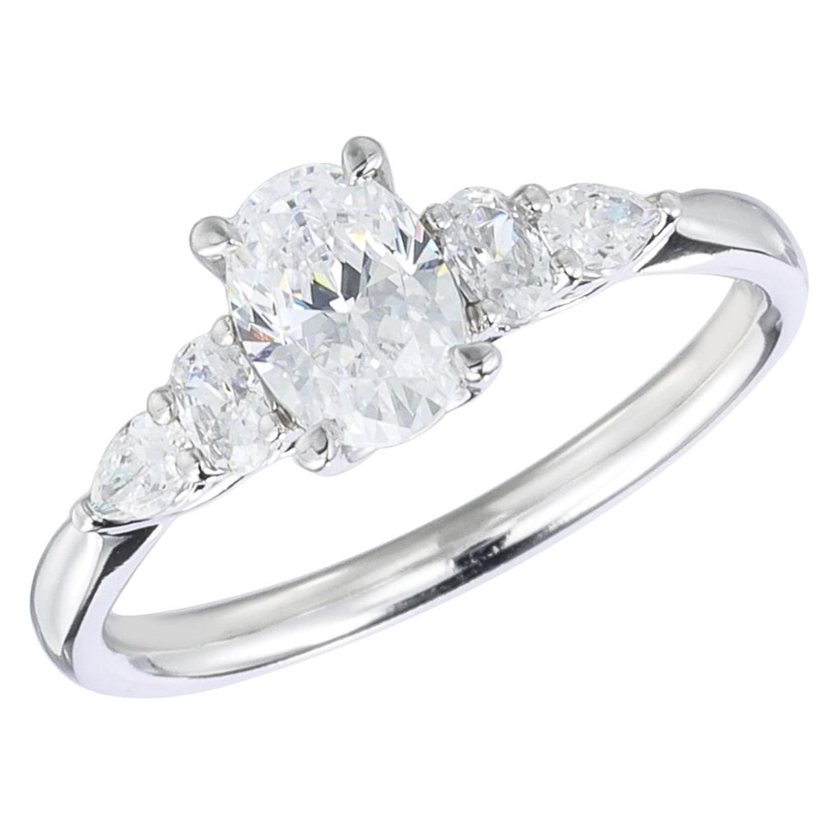 14Kt White Gold Engagement Ring Mounting With 0.14cttw Natural Diamonds