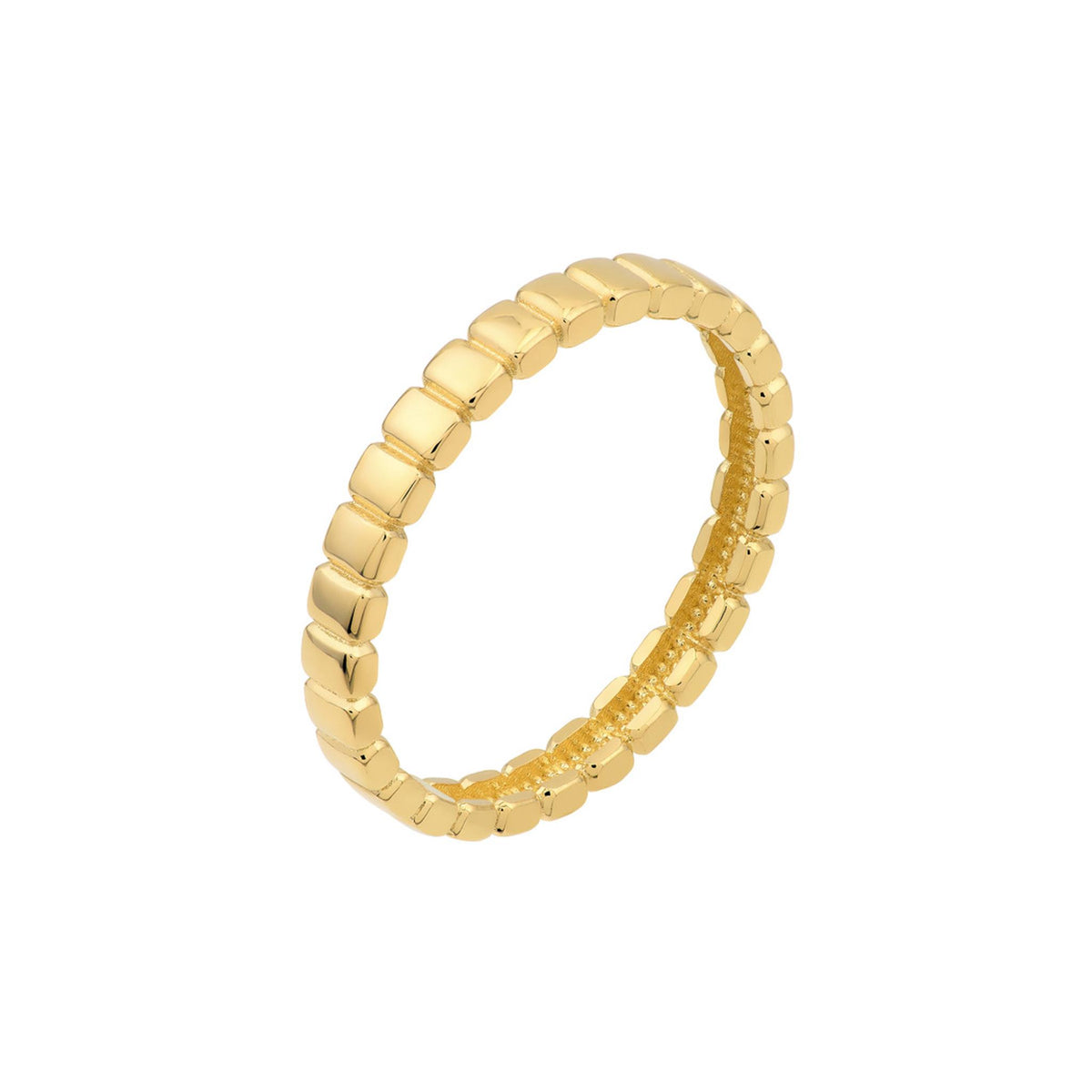 14Kt Yellow Gold Skinny Tag Band