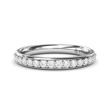FANA 14Kt White Gold Channel Set 0.32cttw Natural Diamond Anniversary Band