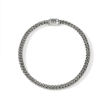 John Hardy Sterling Silver 5mm Treated Blue Sapphire Icon Bracelet