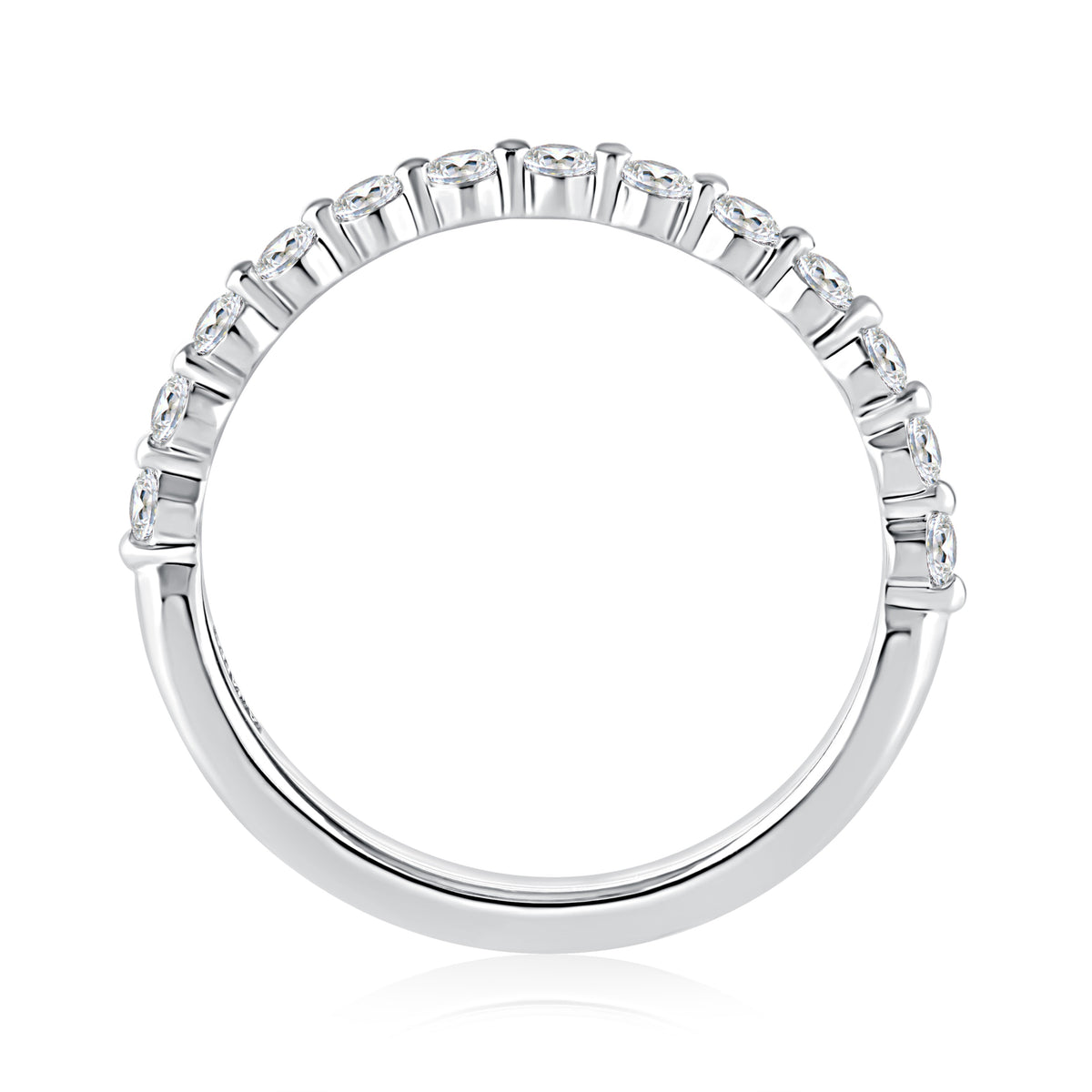 A.Jaffe Shared Prong 0.39cttw Diamond Anniversary Band in 14K White Gold